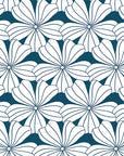 BLOMMOR | Moroccan blue | 70x140cm | Dra-På-Lakan för spjälsäng