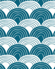 Organic crib sheets with waves blue