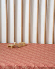 SEASHELLS | Terracotta+Burgundy | 40x80cm/ 15.7x31.5" | Baby Fitted sheet