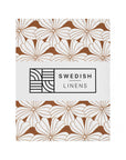FLOWERS | Cinnamon brown | 160x200cm / 63x79" | Double fitted sheet