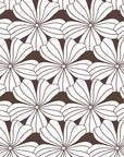 FLOWERS | Dark chocolate | 180x200cm / 71x79" | Double fitted sheet
