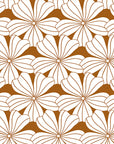 FLOWERS | Cinnamon brown | 70x140cm / 27.5x55" | Fitted crib sheet