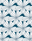 FLOWERS | Moroccan blue | 100x200cm / 39.3x78.7" | Fitted sheet