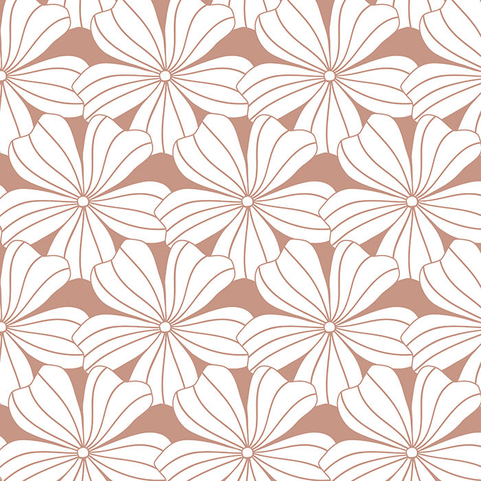 BLOMMOR | Terracotta pink | 100x200cm | Dra-På-Lakan