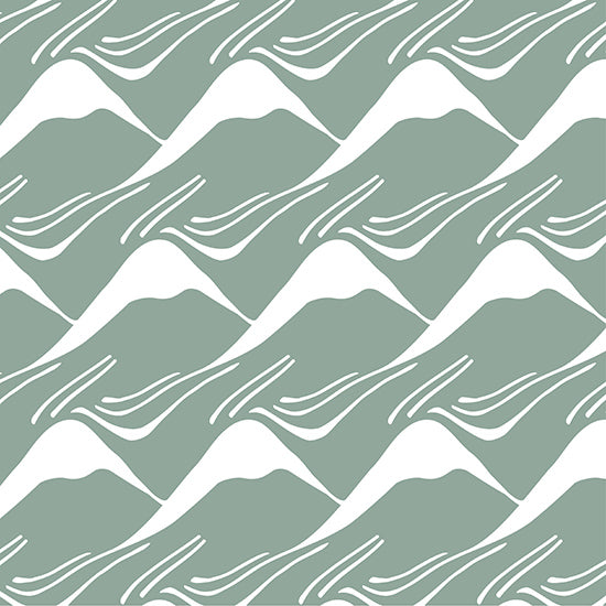 MOUNTAINS | Glacier green | 60x120cm/ 23.5x47&quot; | Fitted Crib sheet