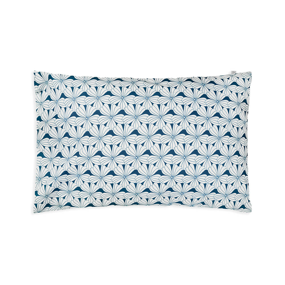 FLOWERS | Moroccan blue | Pillowcase | 60x70cm/ 23.6x27.5&quot;