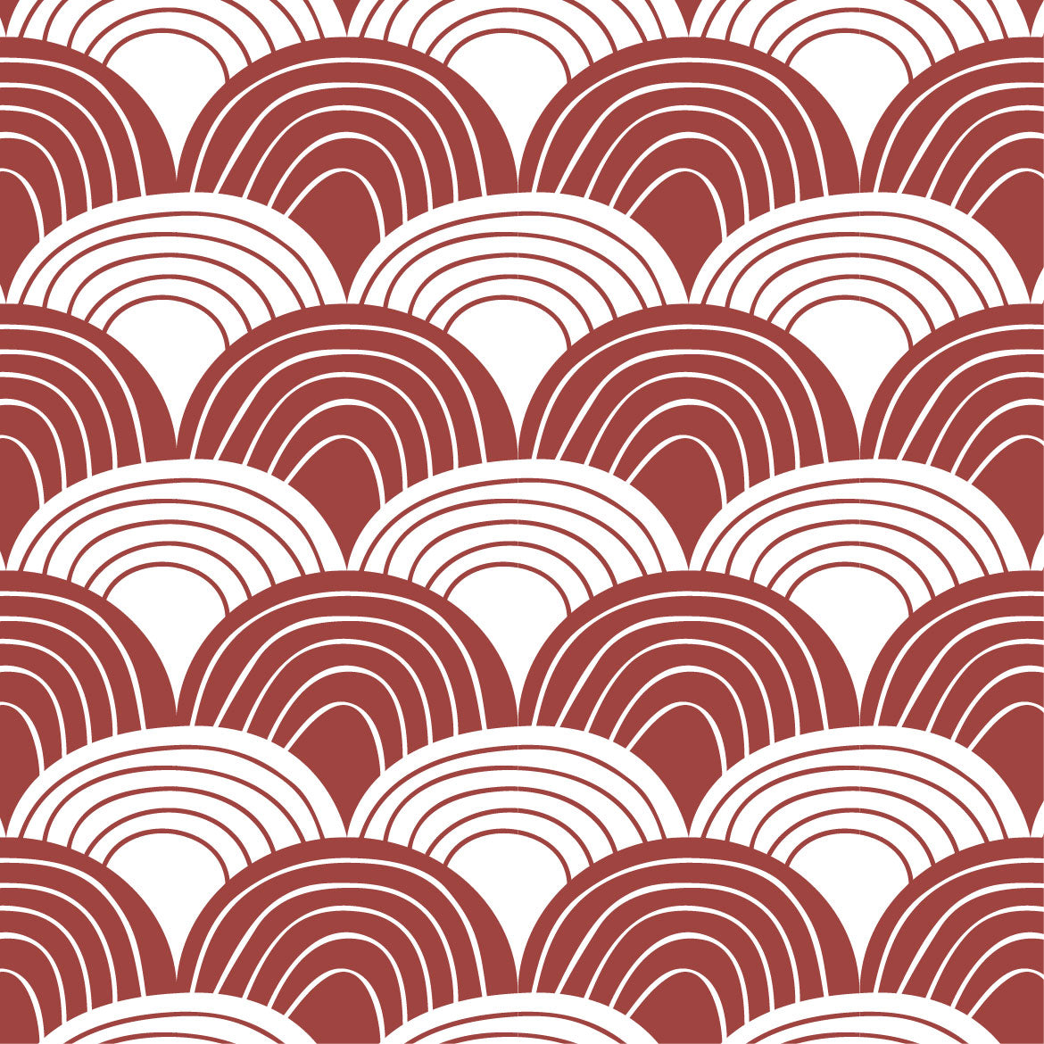 RAINBOWS | Burgundy | 160x200cm / 63x79&quot; | Double fitted sheet
