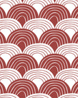 RAINBOWS | Burgundy | 160x200cm / 63x79" | Double fitted sheet