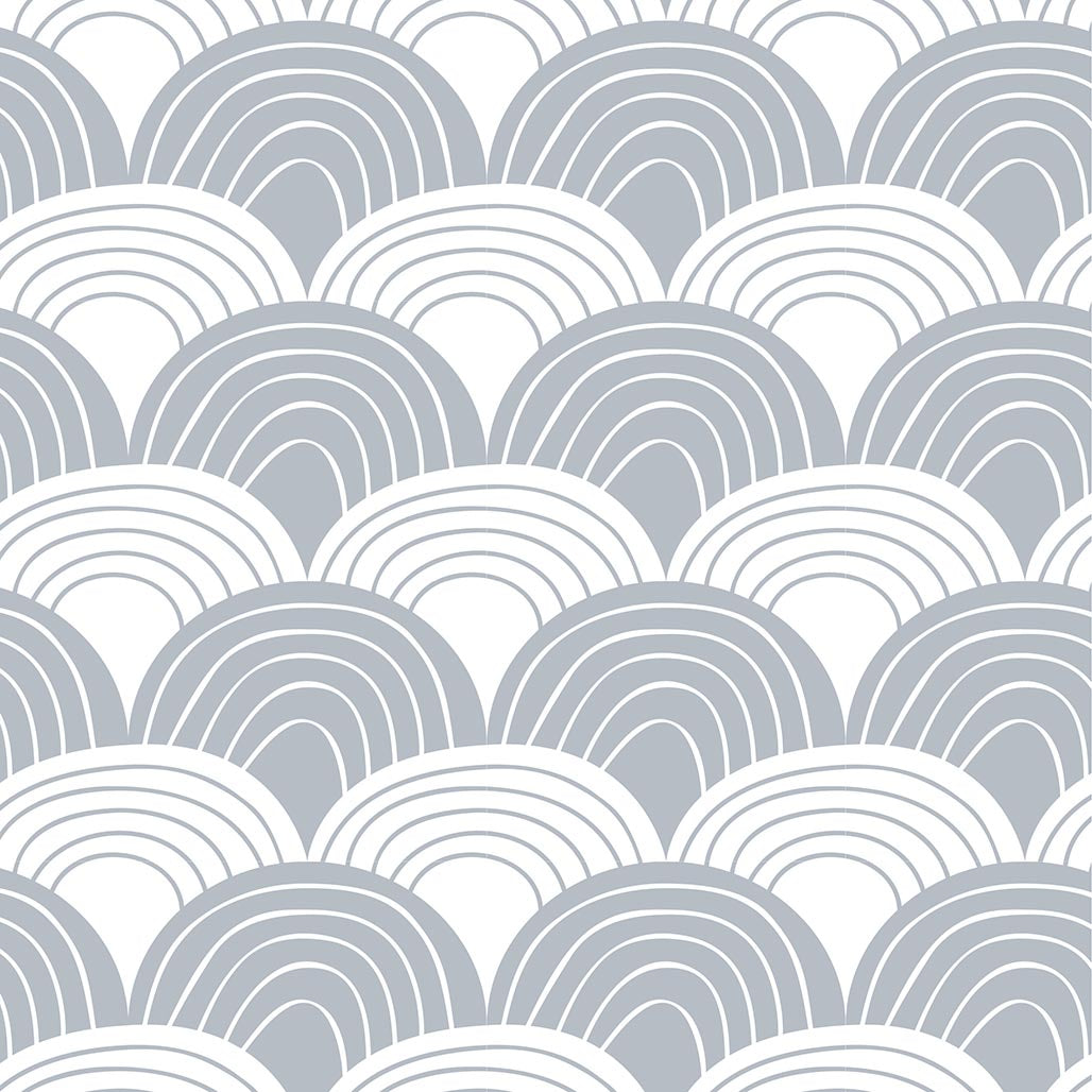 RAINBOWS | Tranquil gray | 40x80cm/ 15.7x31.5" | Baby Fitted sheet