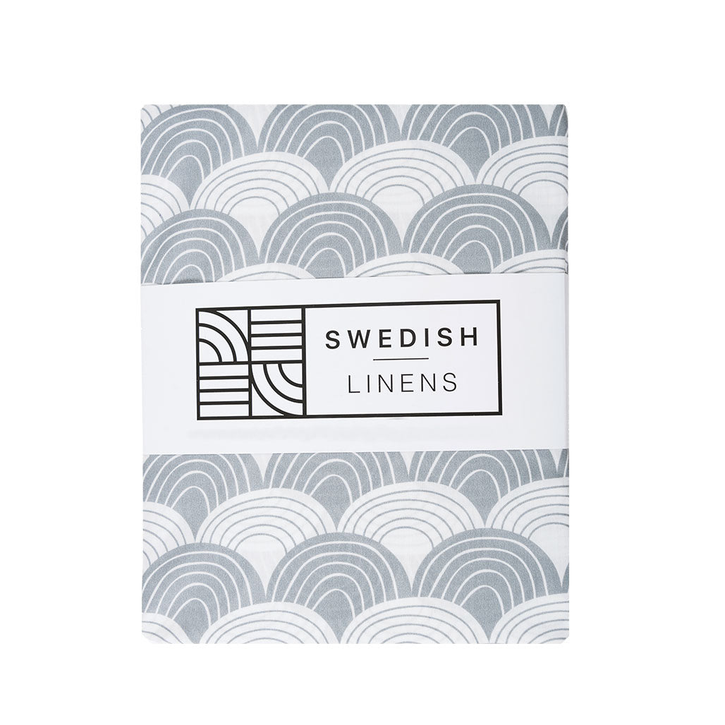 RAINBOWS | Tranquil gray | 40x80cm/ 15.7x31.5" | Baby Fitted sheet