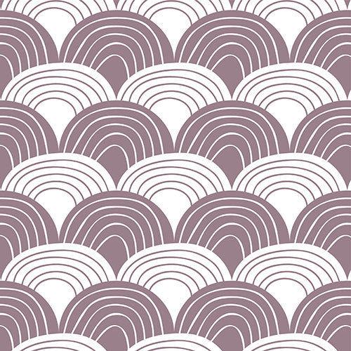 RAINBOWS | Mauve | 100x200cm / 39.3x78.7&quot; | Fitted sheet