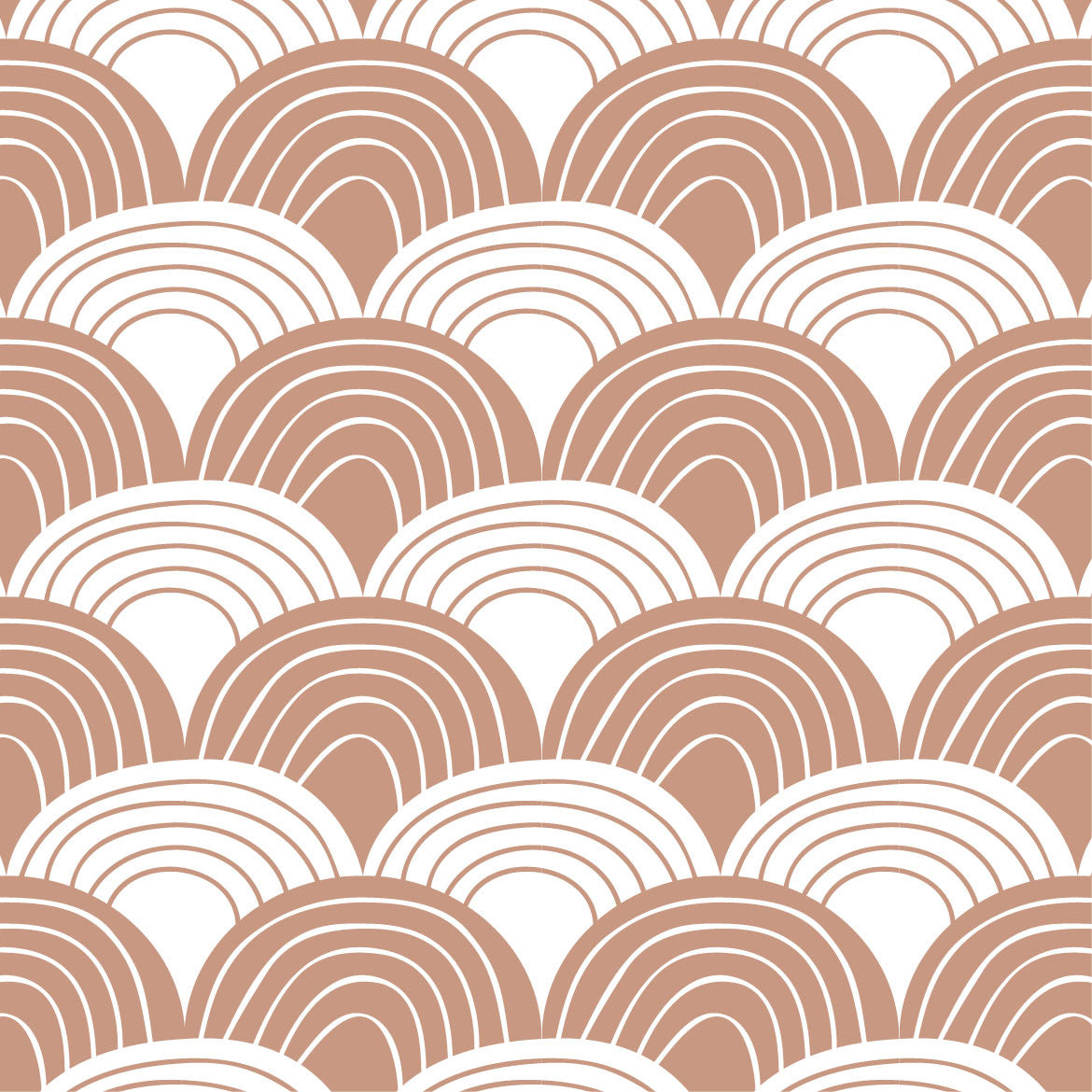 RAINBOWS | Terracotta pink | 60x120cm/ 23.5x47&quot; | Fitted Crib sheet