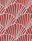 SEASHELLS | Burgundy | 180x200cm / 71x79" | Double fitted sheet