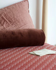 SEASHELLS | Burgundy | 180x200cm / 71x79" | Double fitted sheet