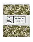 SEASHELLS | Olive green | 160x200cm / 63x79" | Double fitted sheet