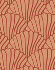 SEASHELLS | Terracotta+Burgundy | 140x200cm / 55x79" | Double fitted sheet