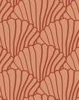 SEASHELLS | Terracotta+Burgundy | 180x200cm / 71x79" | Double fitted sheet