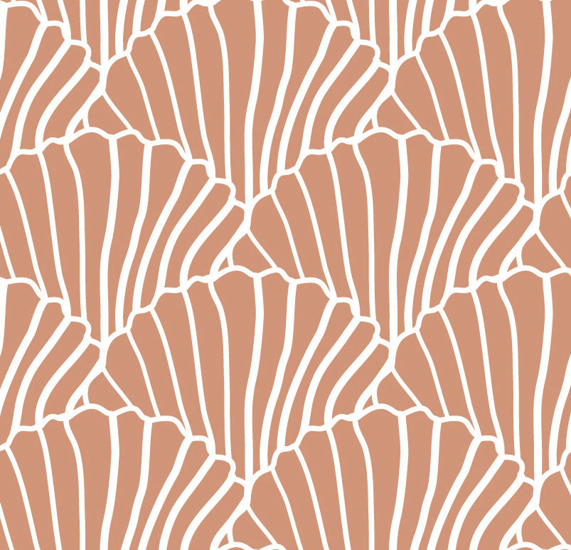 SEASHELLS | Terracotta pink | Pillowcase | 40x80cm / 15.7x31.5&quot;