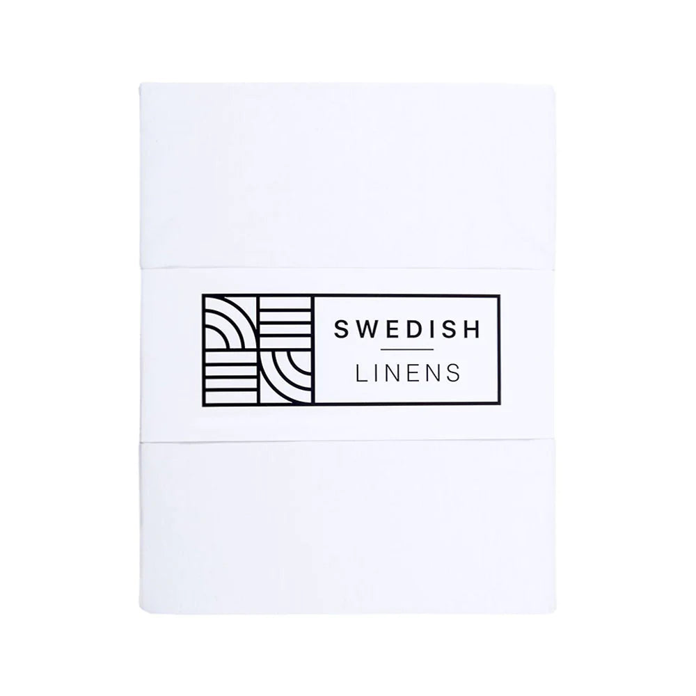 STOCKHOLM | Crispy white | 99x191cm/39x75&quot;| Dra-På-Lakan dubbellakan
