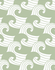 WAVES | Sage | 60x120cm/ 23.5x47" | Fitted Crib sheet