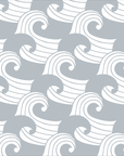 WAVES | Tranquil gray | 60x120cm/ 23.5x47" | Fitted Crib sheet