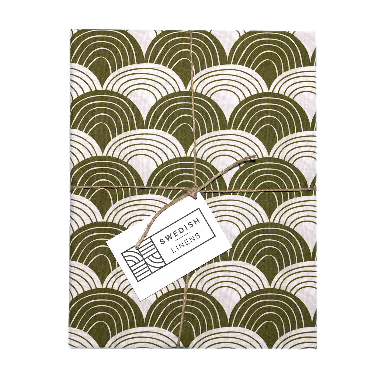 RAINBOWS | Olive green | Pillowcase | 40x80cm / 15.7x31.5&quot;