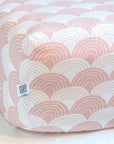 RAINBOWS | Nudy pink | 99x191cm / 39x75" | Fitted twin sheet