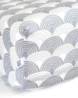 RAINBOWS | Tranquil gray | 180x200cm / 71x79" | Double fitted sheet