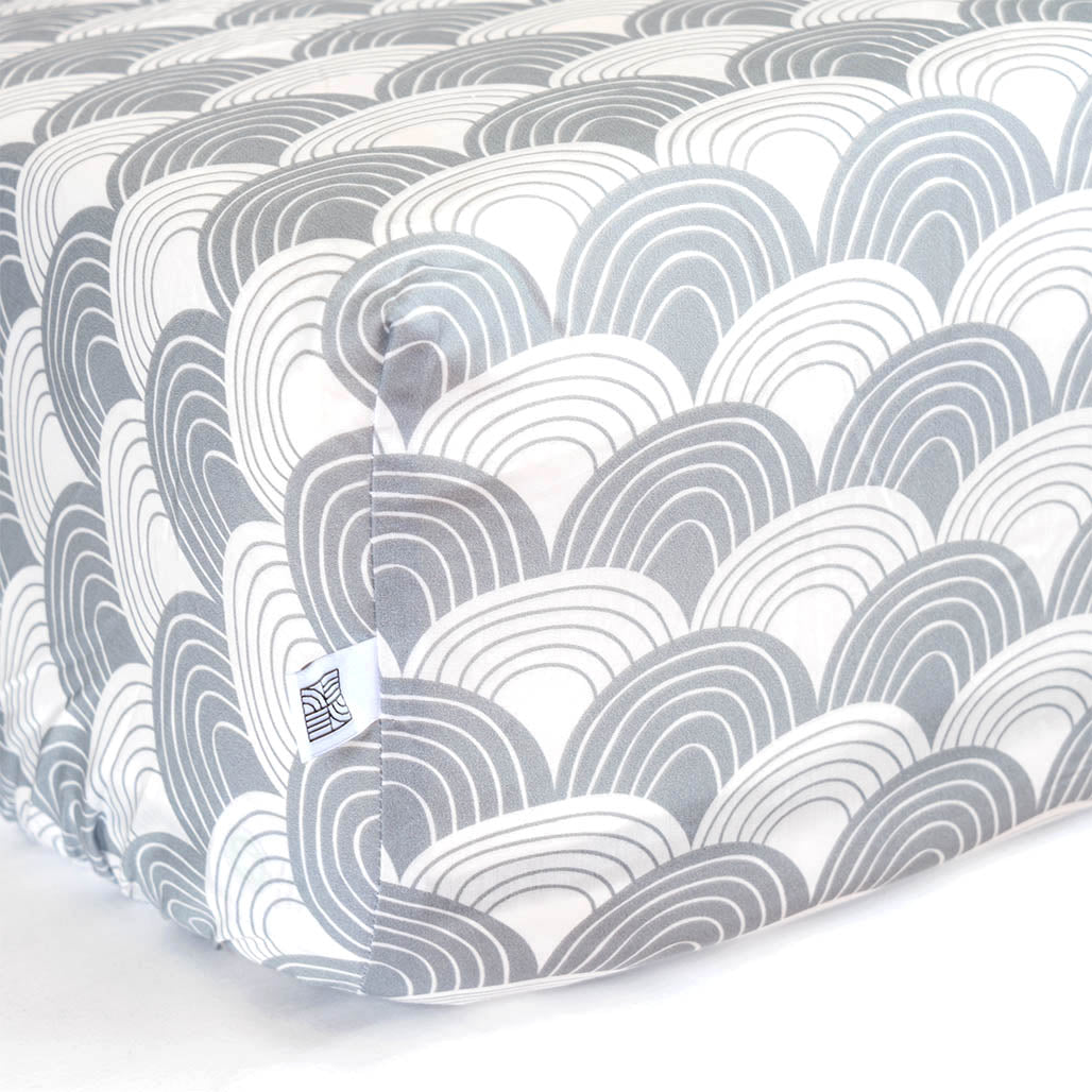 RAINBOWS | Tranquil gray | 140x200cm / 55x79&quot; | Double fitted sheet
