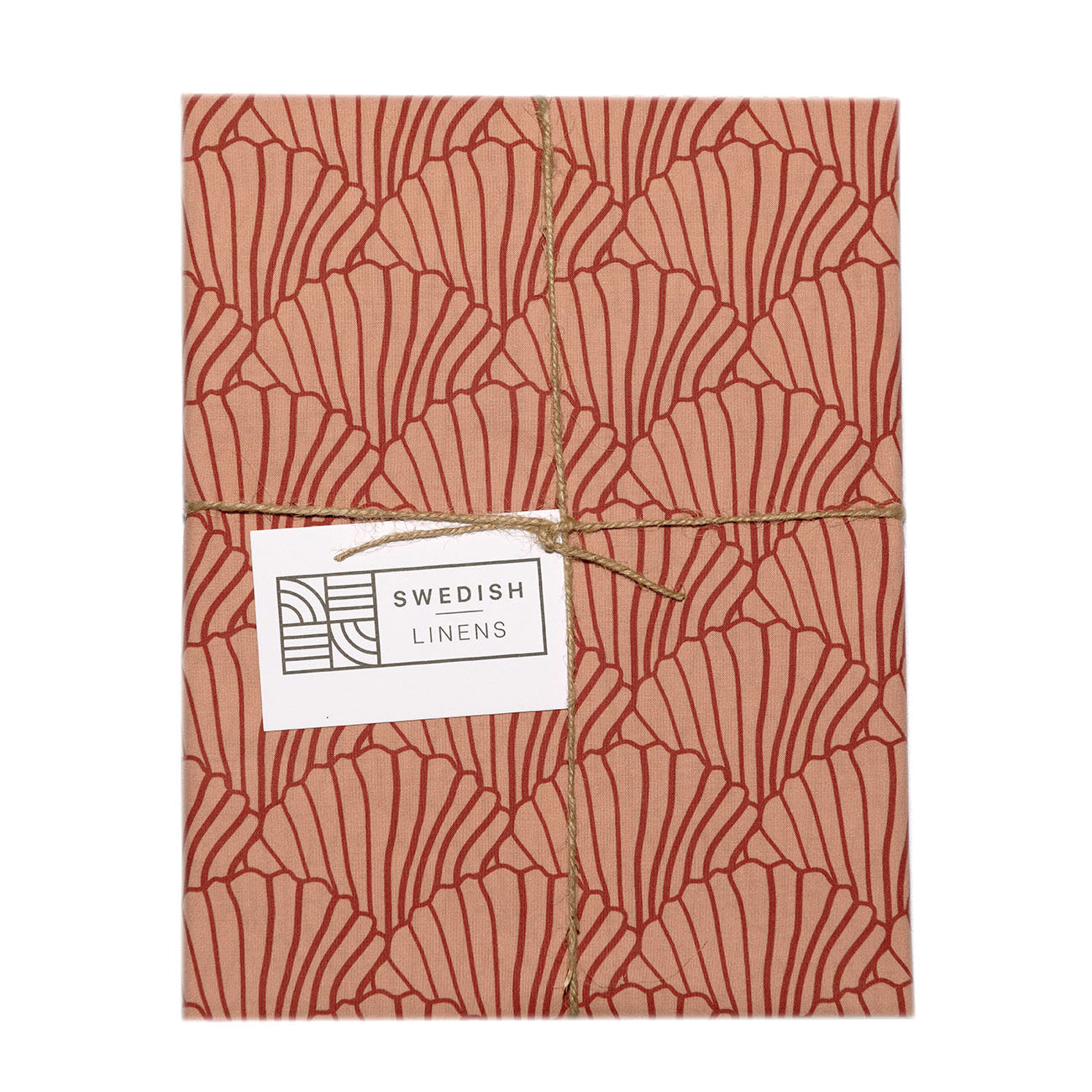 SEASHELLS | Terracotta+Burgundy | Pillowcase | 40x80cm / 15.7x31.5&quot;