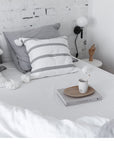 STOCKHOLM | Double flat sheet / Top sheet | 270x270cm / 106x106" | Crispy white