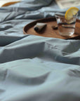 STOCKHOLM | Muted blue | US Cal. King size 72x84x16" / 183x213x40cm | Double fitted sheet